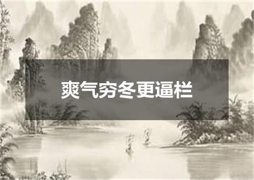 爽气穷冬更逼栏