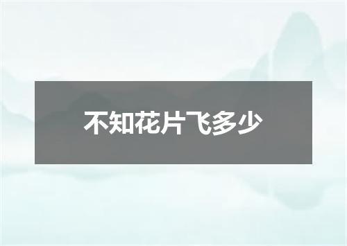 不知花片飞多少
