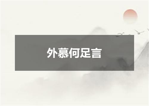 外慕何足言