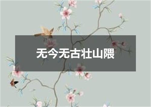 无今无古壮山隈