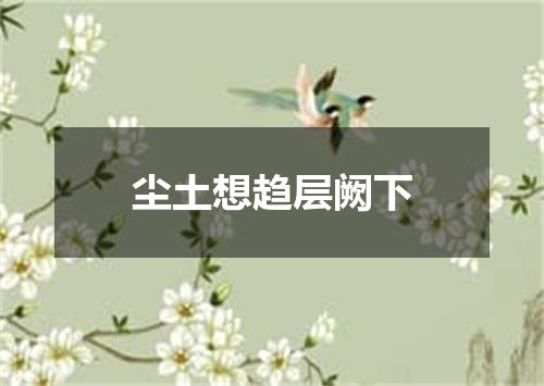 尘土想趋层阙下