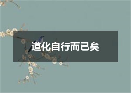 道化自行而已矣