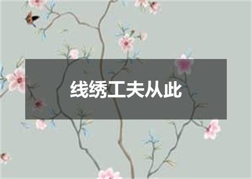 线绣工夫从此