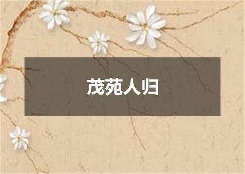茂苑人归