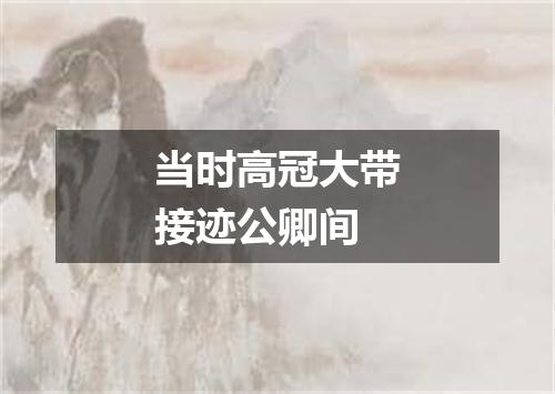 当时高冠大带接迹公卿间