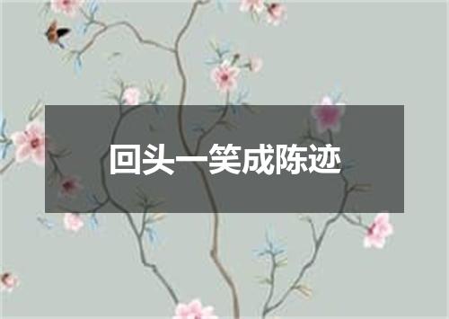 回头一笑成陈迹