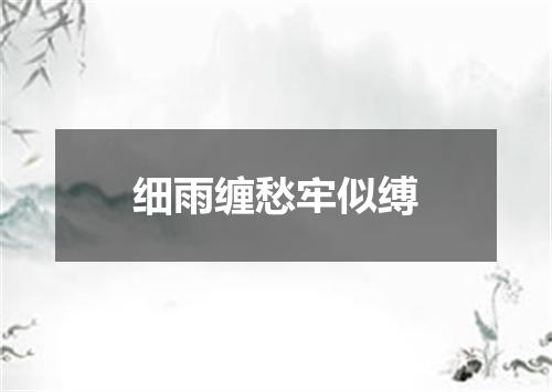 细雨缠愁牢似缚
