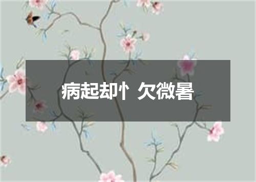 病起却忄欠微暑