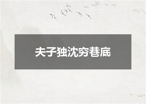 夫子独沈穷巷底