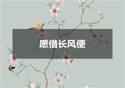 愿借长风便