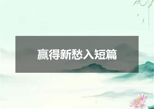 赢得新愁入短篇