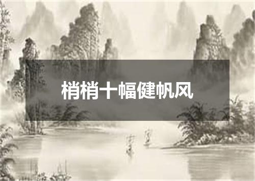 梢梢十幅健帆风