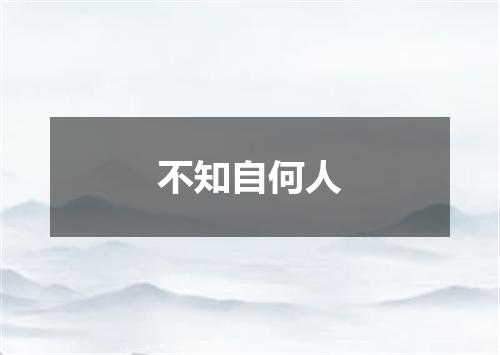 不知自何人