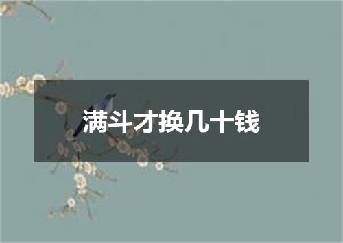 满斗才换几十钱