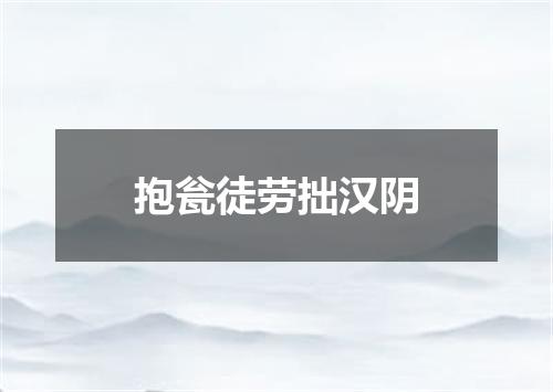 抱瓮徒劳拙汉阴