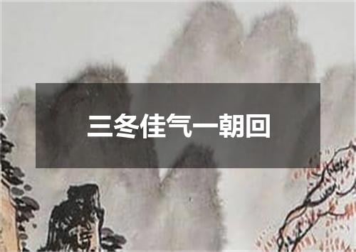 三冬佳气一朝回