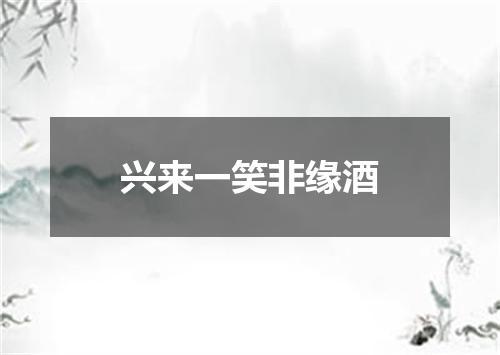 兴来一笑非缘酒