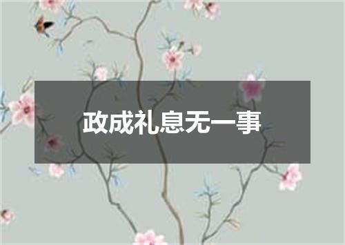 政成礼息无一事