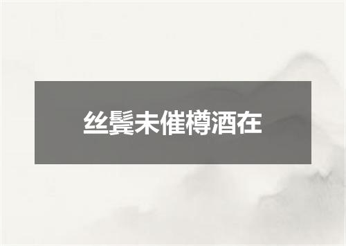 丝鬓未催樽酒在
