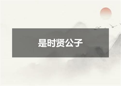 是时贤公子