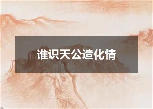谁识天公造化情