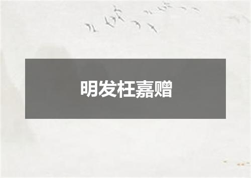 明发枉嘉赠