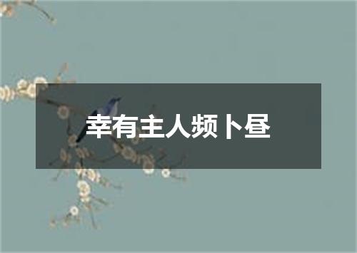 幸有主人频卜昼