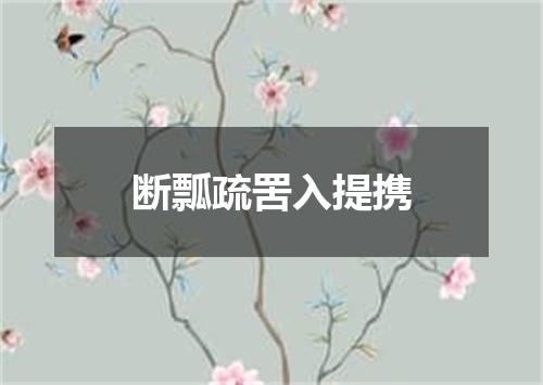 断瓢疏罟入提携