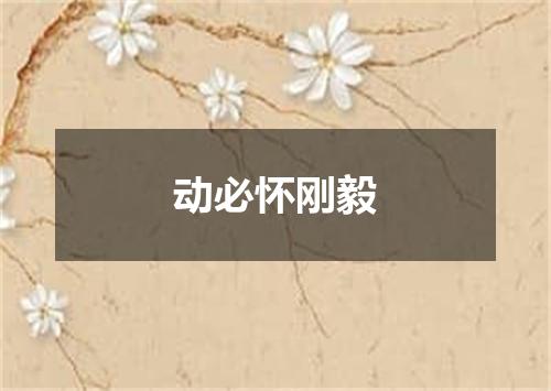 动必怀刚毅