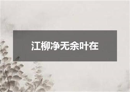 江柳净无余叶在