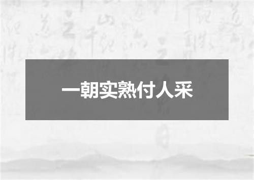 一朝实熟付人采