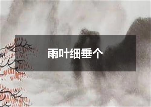 雨叶细垂个