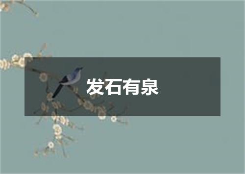 发石有泉