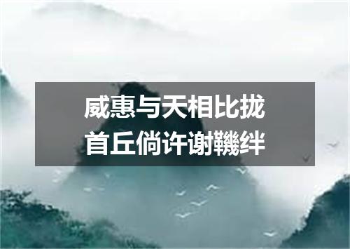威惠与天相比拢首丘倘许谢鞿绊