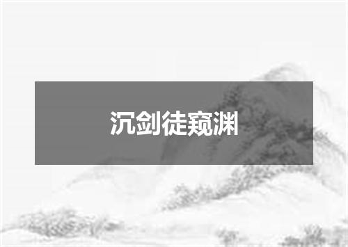 沉剑徒窥渊
