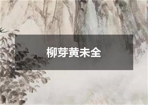 柳芽黄未全