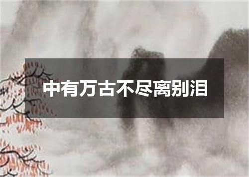 中有万古不尽离别泪
