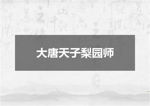 大唐天子梨园师