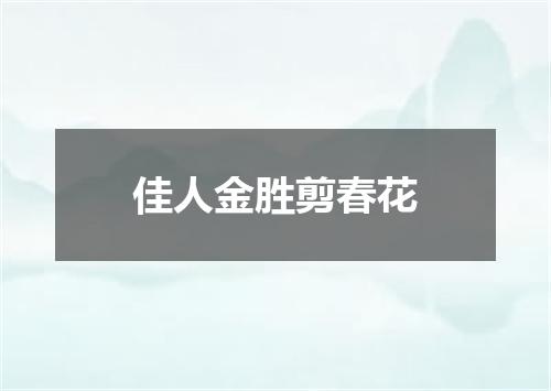 佳人金胜剪春花