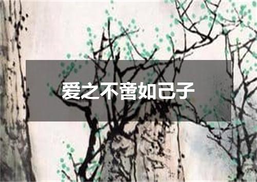 爱之不啻如己子