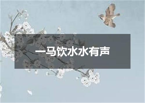 一马饮水水有声