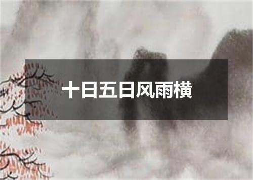 十日五日风雨横