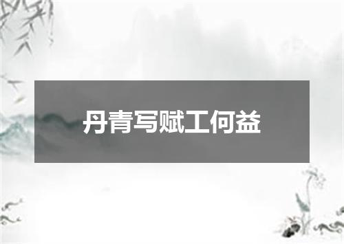 丹青写赋工何益