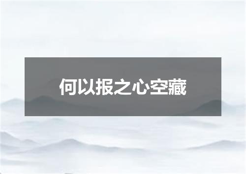 何以报之心空藏