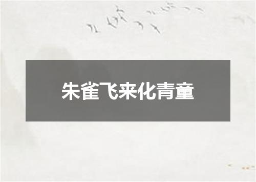朱雀飞来化青童