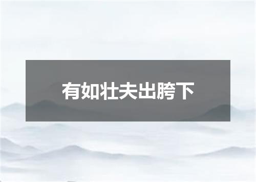 有如壮夫出胯下