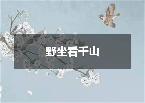 野坐看千山