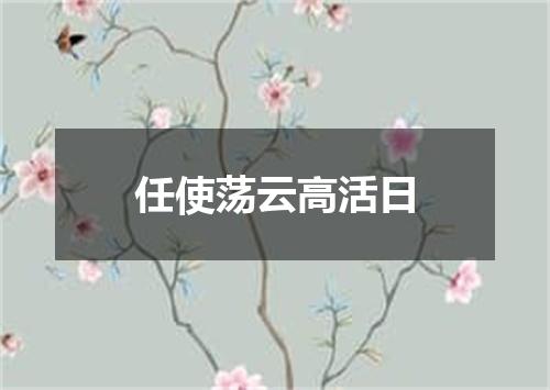 任使荡云高活日