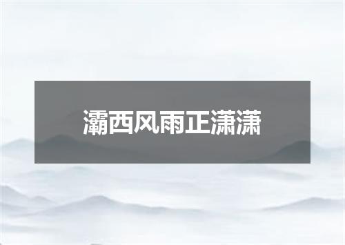 灞西风雨正潇潇