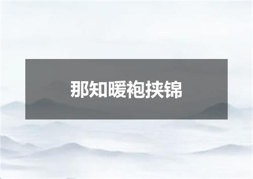 那知暖袍挟锦